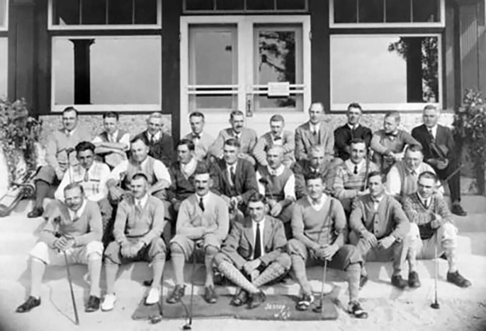 SUPPLIED
Players wait to tee off at Windsor Park Golf Course on opening day in 1925.