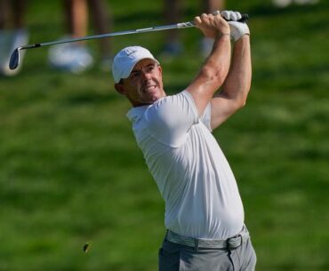 Watch: Rory McIlroy takes advantage of freak ricochet to keep Scheffler in sights in Atlanta