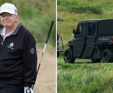 Photos Show 'Golf Force One,' Trump's Secret Service Golf Cart