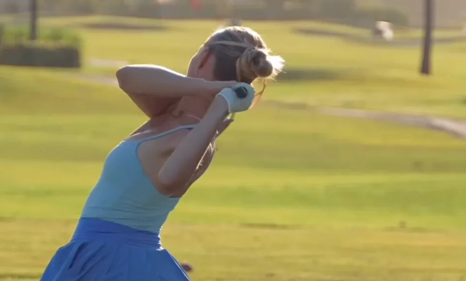 Paige Spiranac's rival, Claire Hogle, on course.Claire Hogle&sol;IG