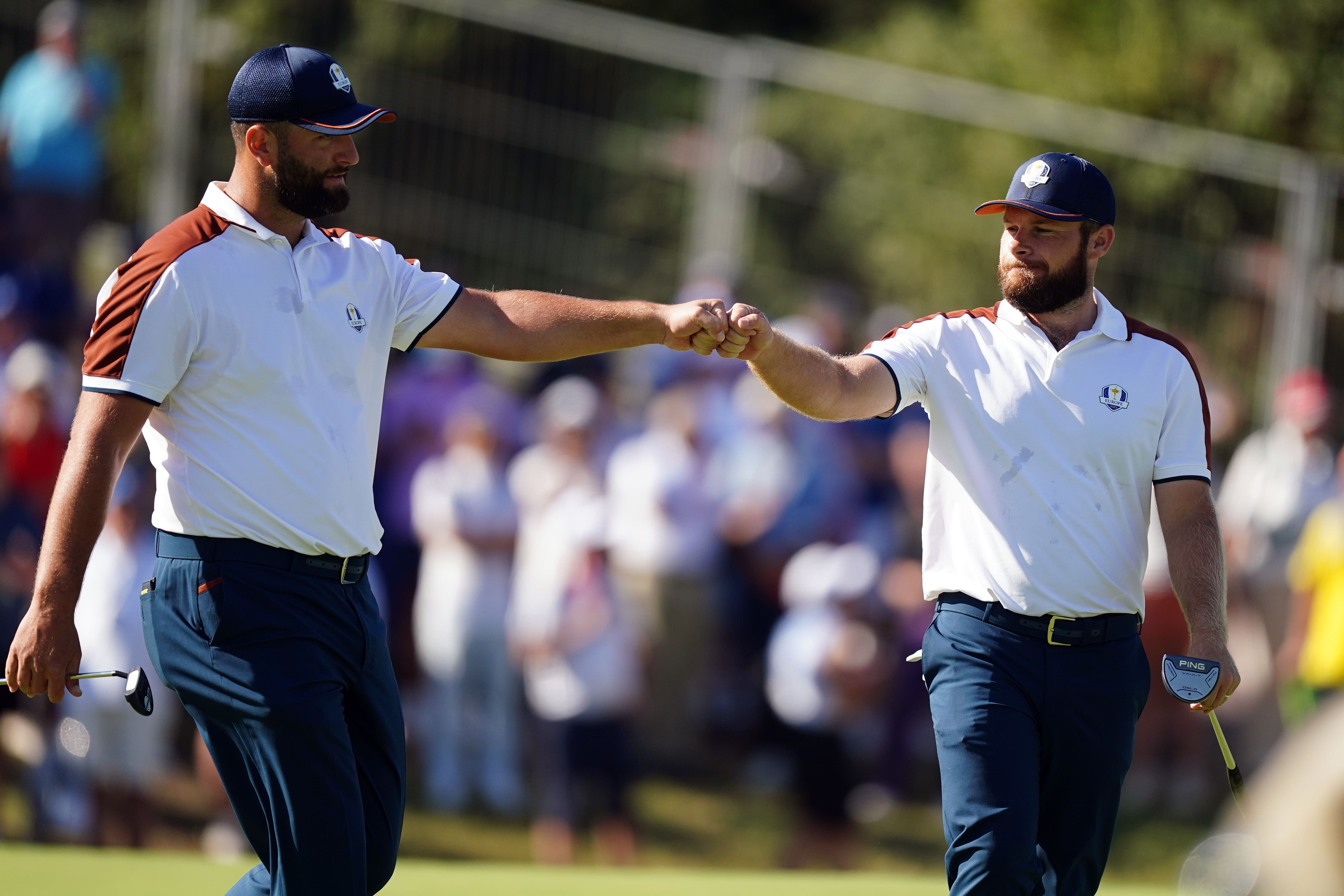 Jon Rahm (left) and Tyrrell Hatton are set to return to the Ryder Cup