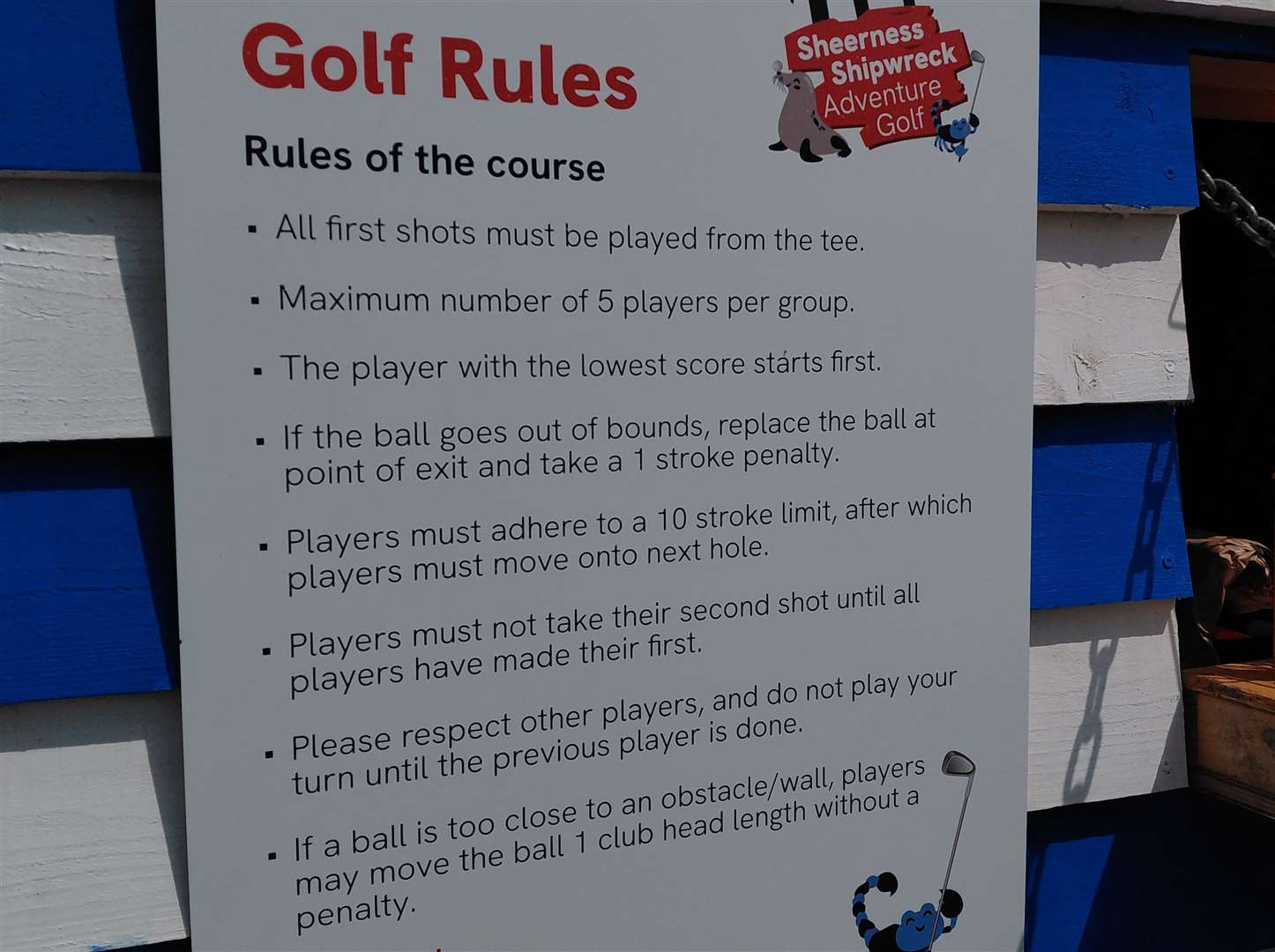 A reminder of the rules before you start - not that my two follow them anyway!