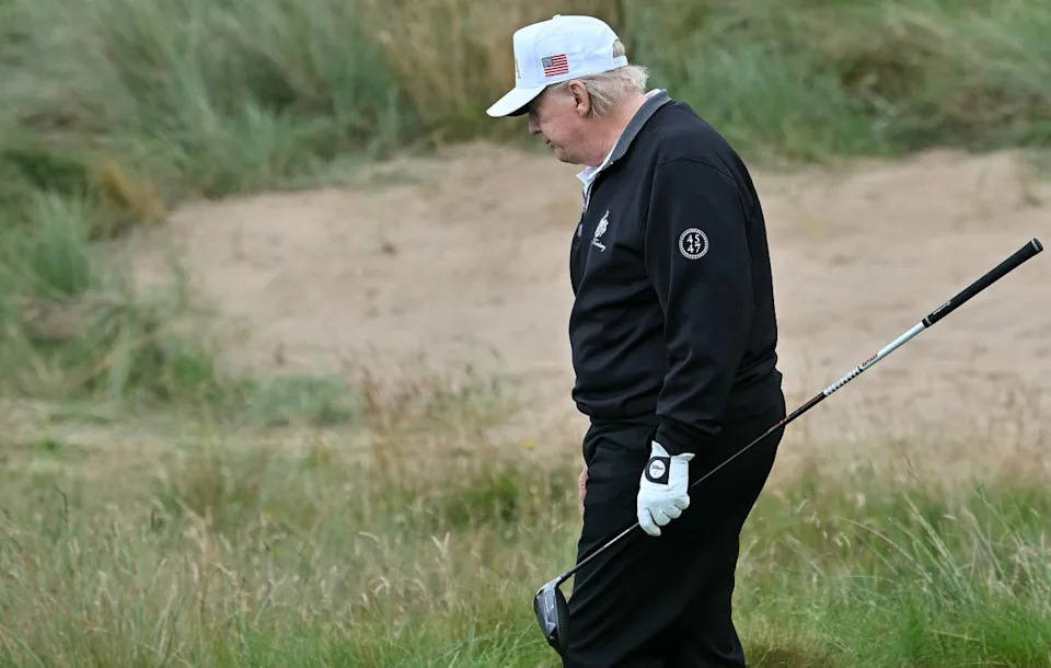 President Donald Trump, an avid golfer, won a club championship title at his Bedminster golf club over the weekend (AFP via Getty Images)