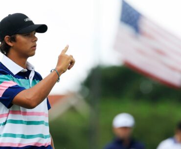 How did Charlie Woods fare in the first round of the Junior Players?