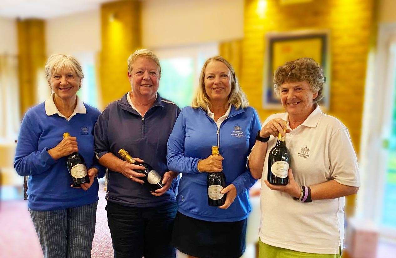 The winning team at Thetford - Ann Engwell, Sue Pitcher, Helen Price (Captain), Carolyn Beaumont. Picture: Peter Allott