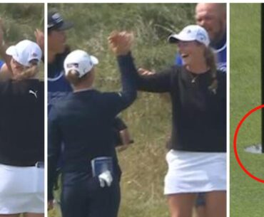 final round leaderboard, scores, Mimi Rhodes hole-in-one, Steph Kyriacou ace, deflection, ricochet off another ball, video, highlights, Miyu Yamashita first major title