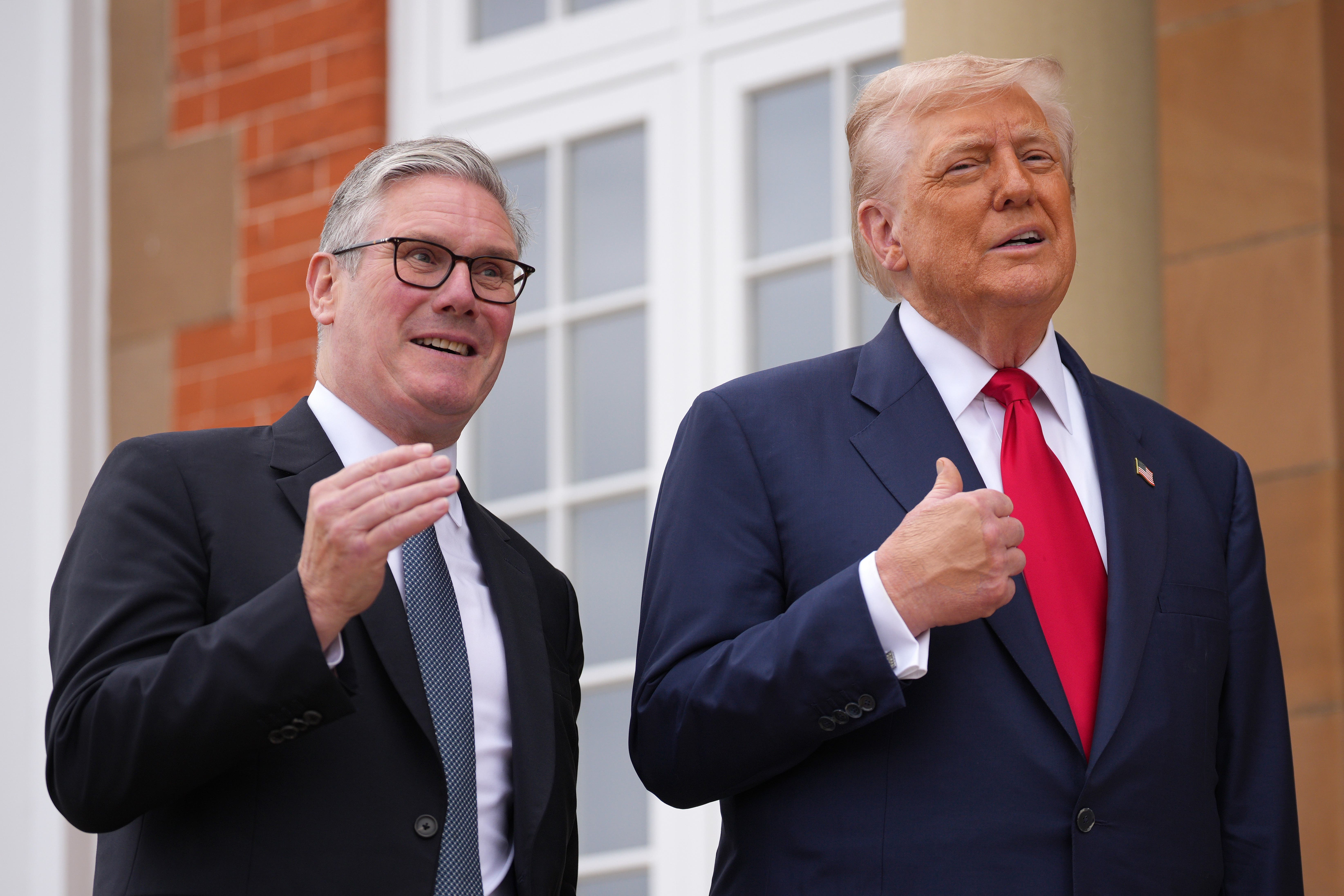 Sir Keir Starmer meeting with Trump at his resort in South Ayrshire (PA)