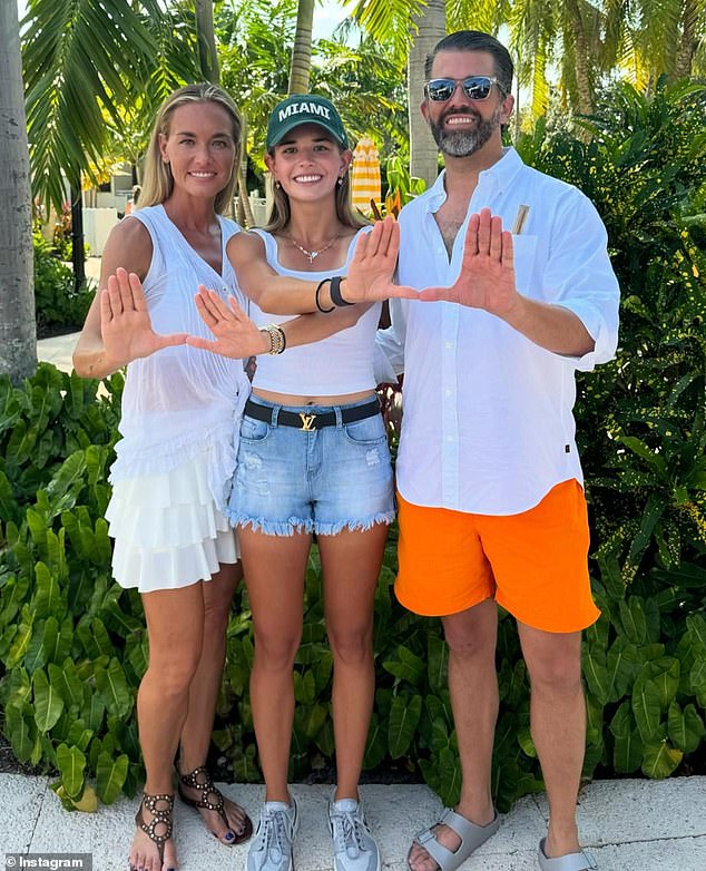 Back in August, Kai, 17, who is the daughter of Donald Trump Jr. and his ex-wife Vanessa, announced that she had committed to play golf at the University of Miami