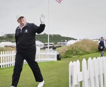 Fresh off sealing massive EU trade deal, Trump's Scotland jaunt opens golf course 'labor of love' designed by his son Eric