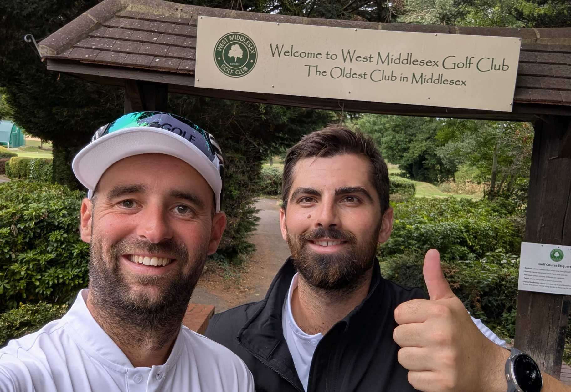 Alex (left) and Steve started their challenge with the southern counties