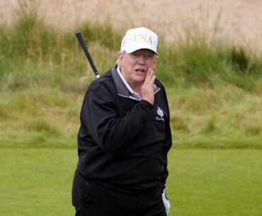 Trump Plays Golf and Tries Peace Making