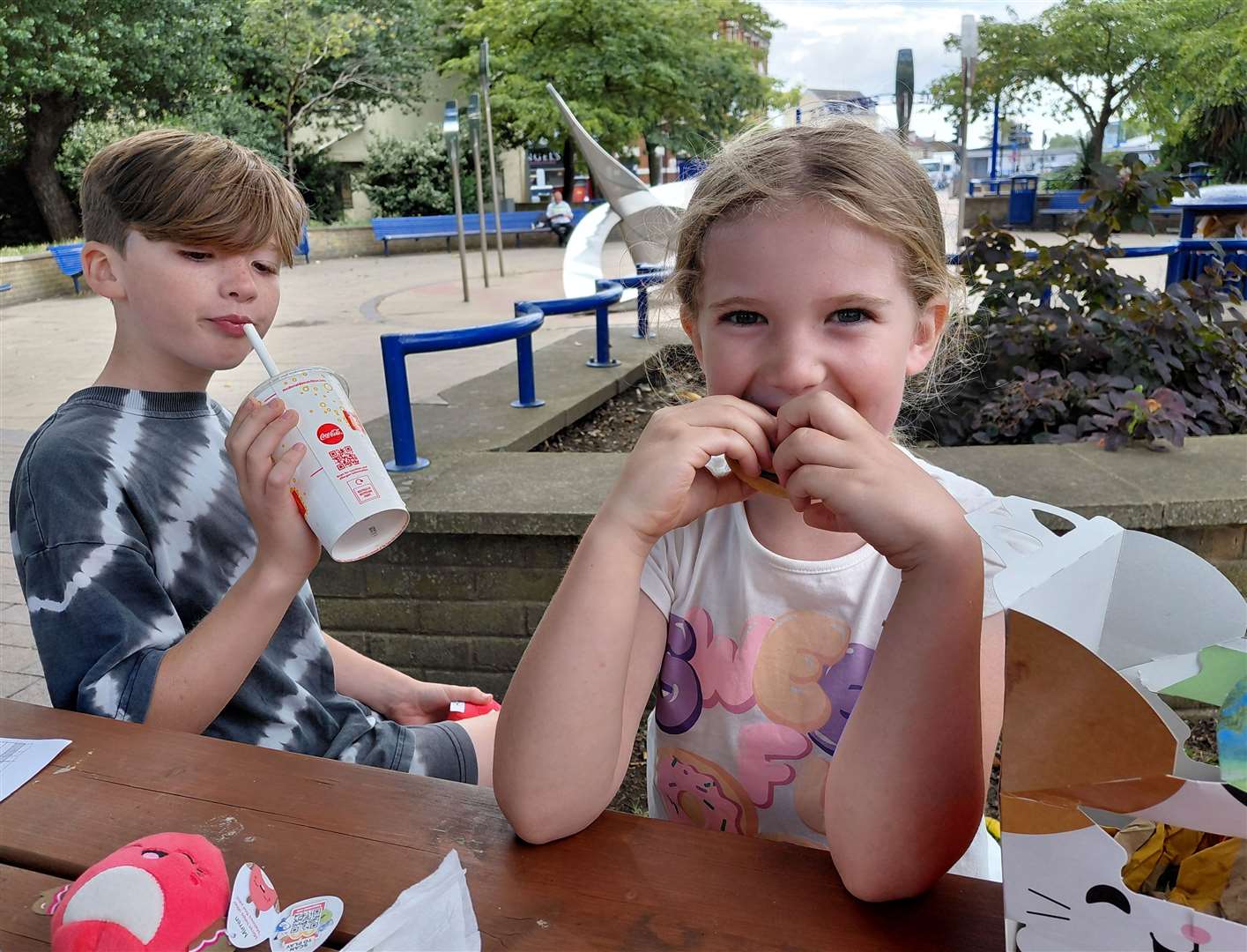 We had McDonald’s for lunch