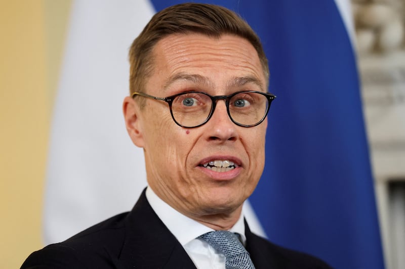 LONDON, ENGLAND - MARCH 31: Finnish President Alexander Stubb meets with British Prime Minster Keir Starmer (not pictured) at Number 10 Downing Street on March 31, 2025 in London, England. (Photo by Hannah McKay - WPA Pool/Getty Images)