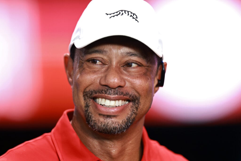 Tiger Woods at the TGL match between Jupiter Links and Atlanta Drive