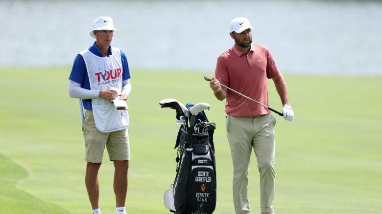 Scottie Scheffler, caddie Ted Scott