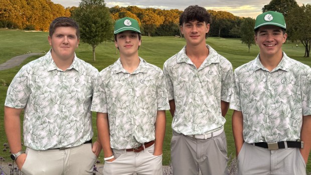 Excited to lead the Billerica High golf team this fall are captains, from left, Jason Giordano, Jake Cataldo, Justin Pappalardo and Colin Kennedy. (Courtesy photo)