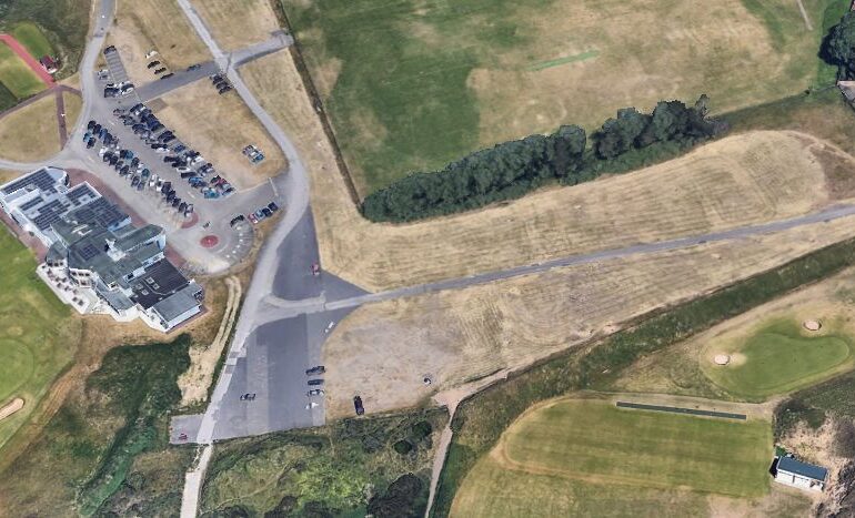 R&A Championships Limited has submitted a planning application to Sefton Council to utilise open land adjacent to the practice range at neighbouring Hillside Golf Club on Hastings Road in Birkdale for golf course use. Photo: Google Earth