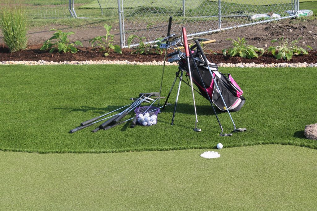 Putting clubs at the 9-hole mini-golf course at Columbus Park, 5701 W. Jackson Blvd. in Austin on August 6.