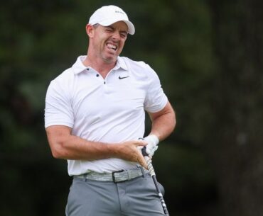 Rory McIlroy and Shane Lowry fall out of contention as Fleetwood shares lead in Tour Championship