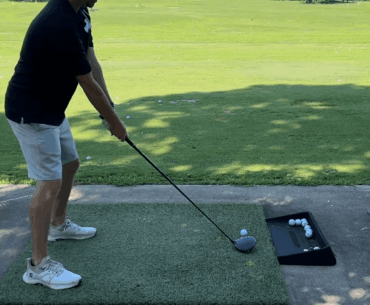 Working to stay upright in backswing - head coming down and OTT swing