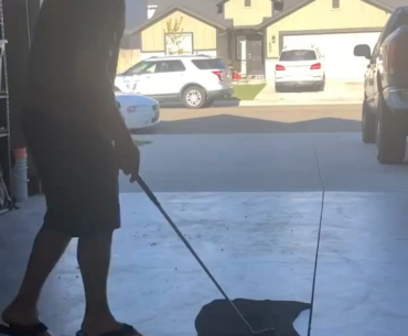 Imagine your neighbor knocking on your door to tell you this just happened to your rear window