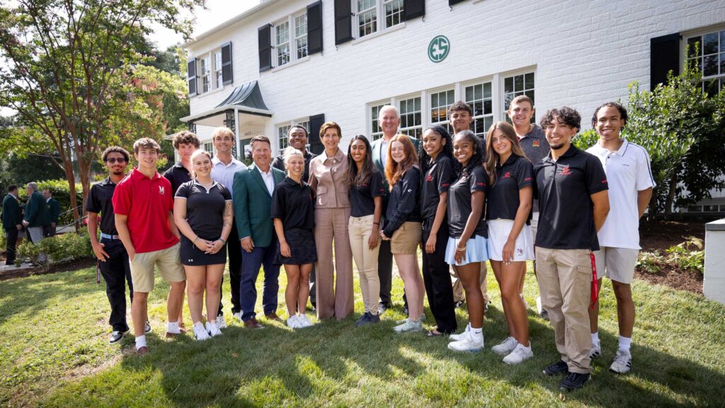 BMW Championship kicks off with dedication of “Caves Valley Golf Club Evans Scholarship House”.