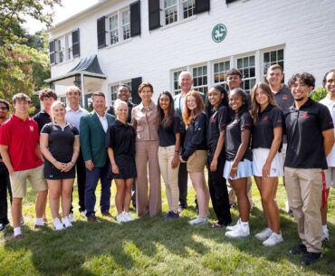 BMW Championship kicks off with dedication of “Caves Valley Golf Club Evans Scholarship House”.