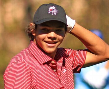 Charlie Woods is T2 heading into the final day of the Junior PGA Championship
