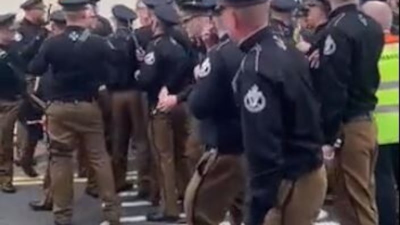 Man who crossed road in front of band parade denies trying to break up lawful procession