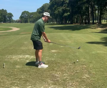 18th tee, first try of the round. Flawless execution.