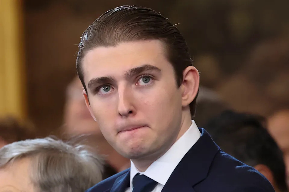 WASHINGTON, DC - JANUARY 20: Barron Trump attends inauguration ceremonies in the U.S. Capitol Rotunda on January 20, 2025 in Washington, DC. Donald Trump takes office for his second term as the 47th president of the United States. (Photo by Kevin Lamarque - Pool/Getty Images)Pool&sol;Getty Images