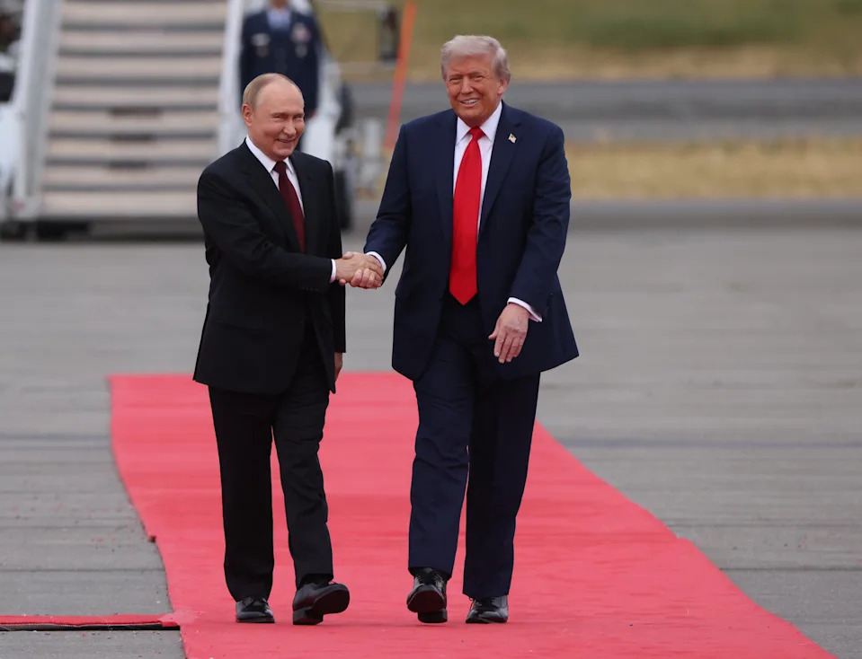 Trump's walk was under the microscope when he met Putin in Alaska earlier this month. / Contributor / Getty Images