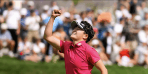Akie Iwai at the Portland Classic - via Twitter @LPGA
