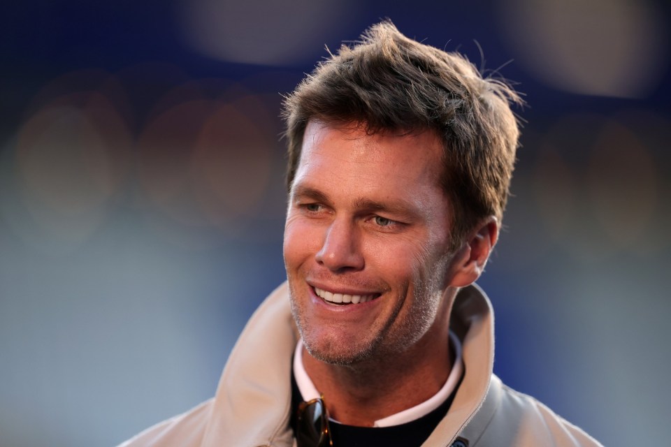 BIRMINGHAM, ENGLAND - SEPTEMBER 16: Tom Brady, Minority Owner of Birmingham City, looks on prior to the Sky Bet League One match between Birmingham City FC and Wrexham AFC at St Andrews at Knighthead Park on September 16, 2024 in Birmingham, England. (Photo by Alex Pantling/Getty Images)