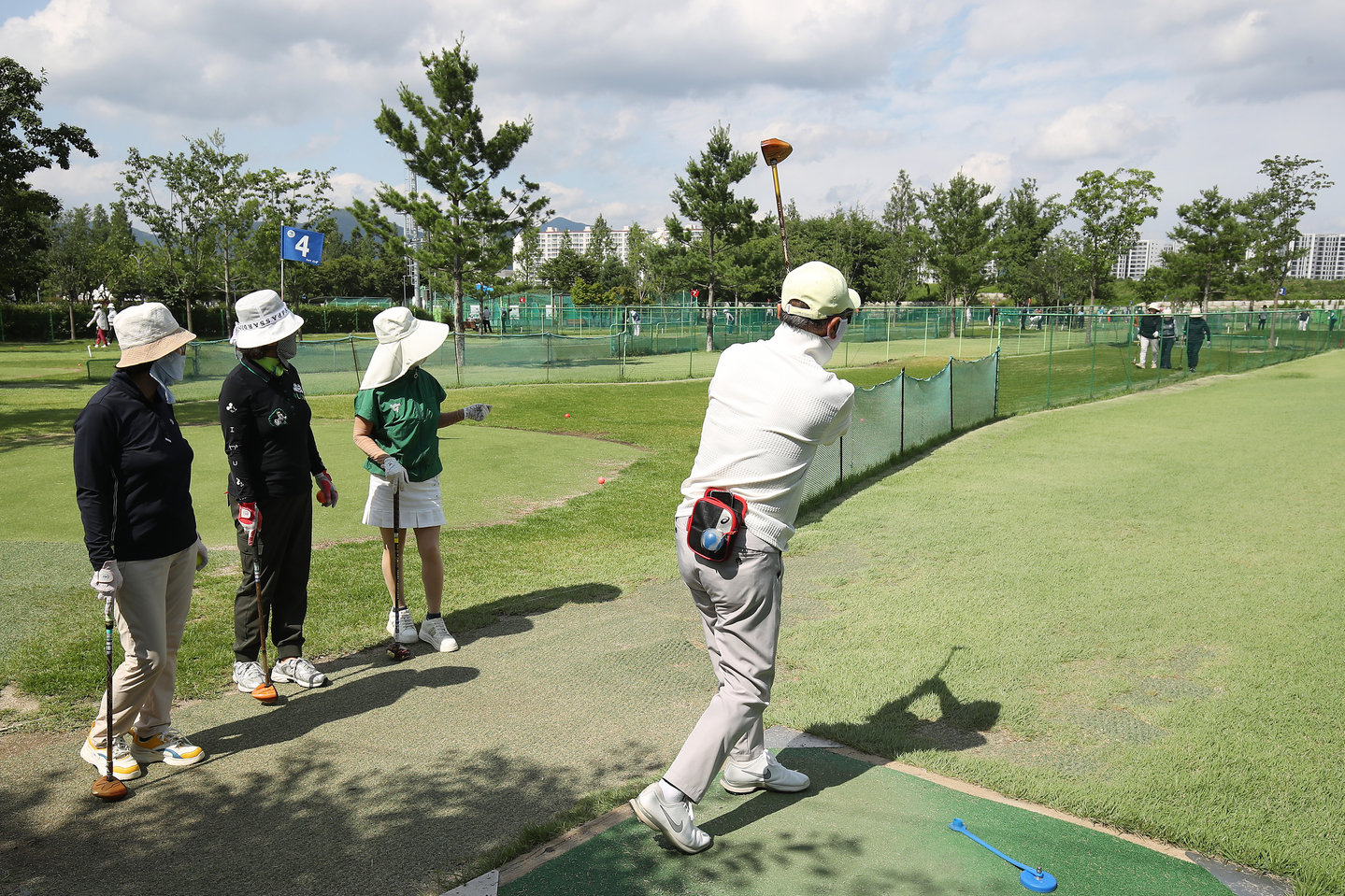 Players play park golf at a course in Daegu on June 25. [NEWS1]
