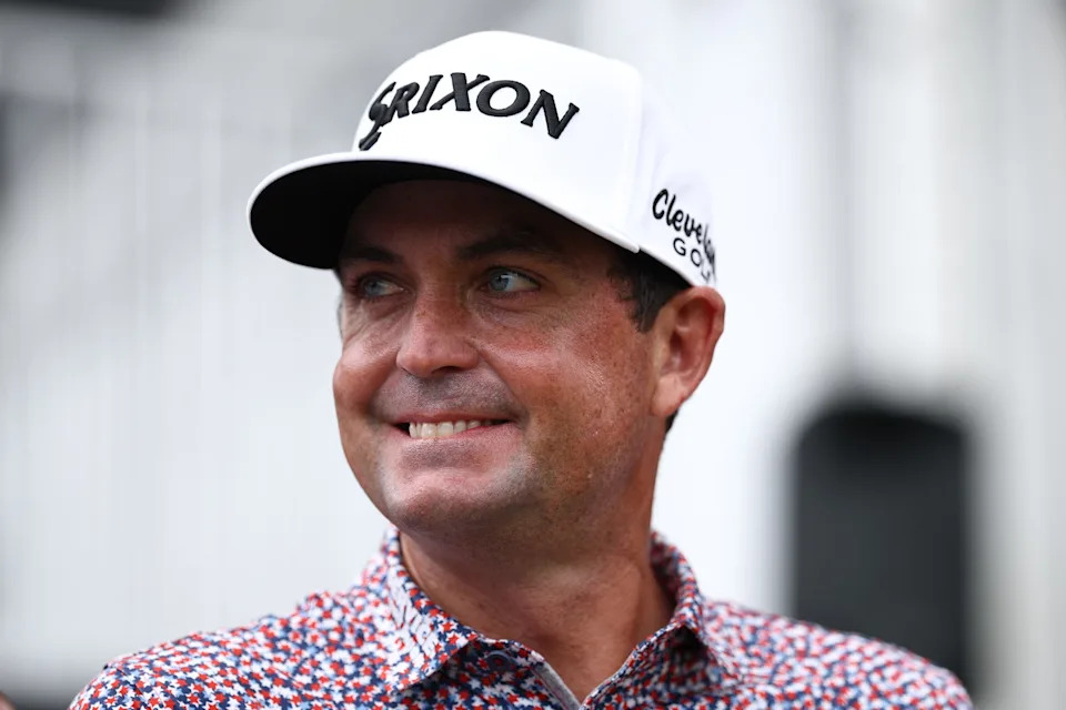 Keegan Bradley of the United States looks on from the first tee during the final round of the TOUR Championship 2025 at East Lake Golf Club on August 24, 2025 in Atlanta, Georgia.