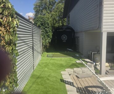 Astro turf down.