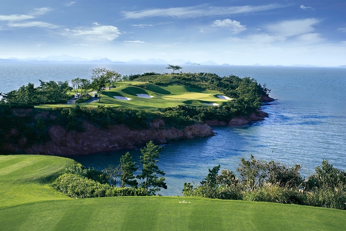 View of Pine Beach Golf Links (6 holes) located in Haenam-gun, South Jeolla Province. BS Group