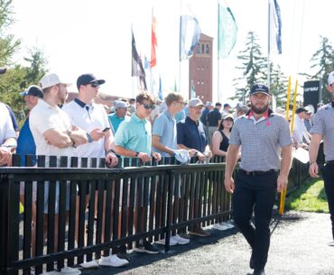 Captain Phil Mickelson of HyFlyers GC signs autographs before the start of the quarterfinals of LIV Golf Team Championship Michigan at The Cardinal at Saint John’s on Friday, August 22, 2025 in Plymouth, MIchigan. (Photo by Charles Laberge/LIV Golf)
