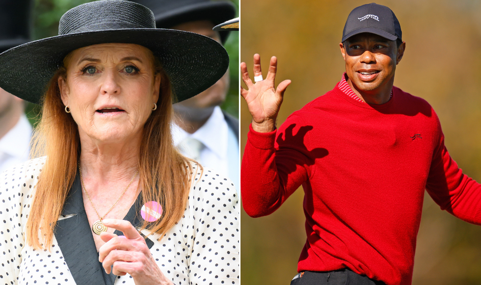 Sarah Ferguson and Tiger Woods