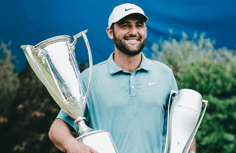 Scottie Scheffler at the BMW Championship - via Twitter @BMWchamps