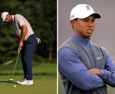 How many times Tiger Woods was able to beat Scottie Scheffler's scoring average in 2025 over his PGA Tour career
