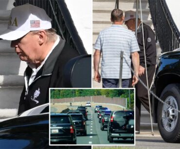 Donald Trump seen Sunday after strange speculation about his health Donald Trump seen Sunday after strange speculation about his health