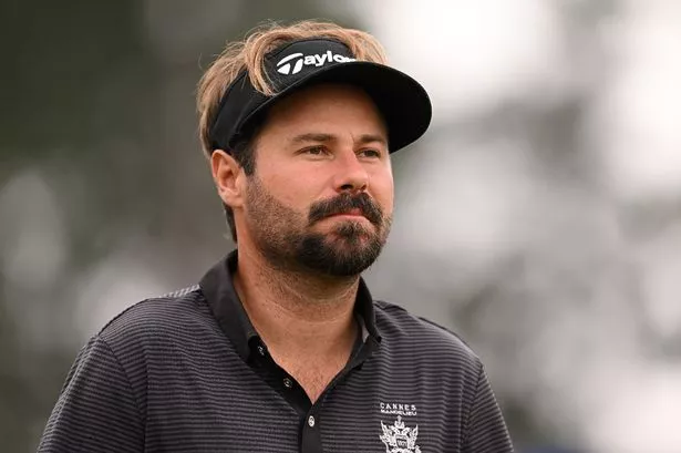 Victor Dubuisson of France looks on during Day Two of the D+D Real Czech Masters at Albatross Golf Resort on August 19, 2022 in Prague, Czech Republic.