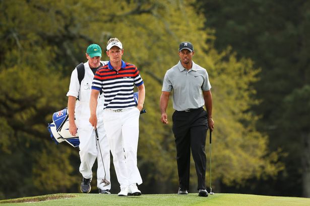 Luke Donald played with Tiger Woods at The Masters in the opening rounds of the 2013 Masters