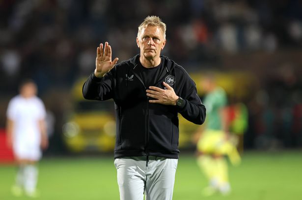 Ireland's manager Heimir Hallgrímsson dejected after the match in Armenia