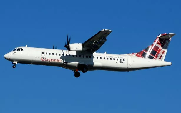 A picture of Loganair flight