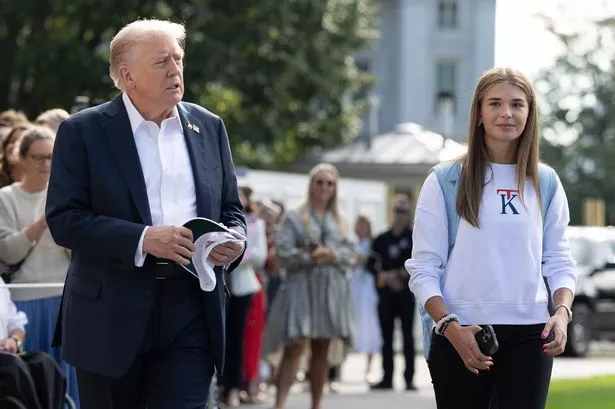 Donald Trump appeared with his 18-year-old granddaughter Kai at the Ryder Cup 