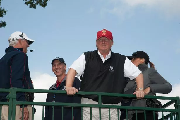 Trump attended the Ryder Cup in 2012