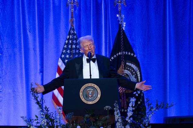 President Donald Trump speaks during the American Cornerstone Institute's Founder's Dinner at George Washington's Mount Vernon estate